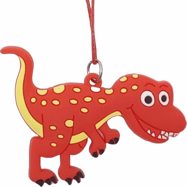 Dino sleutelhanger Rood